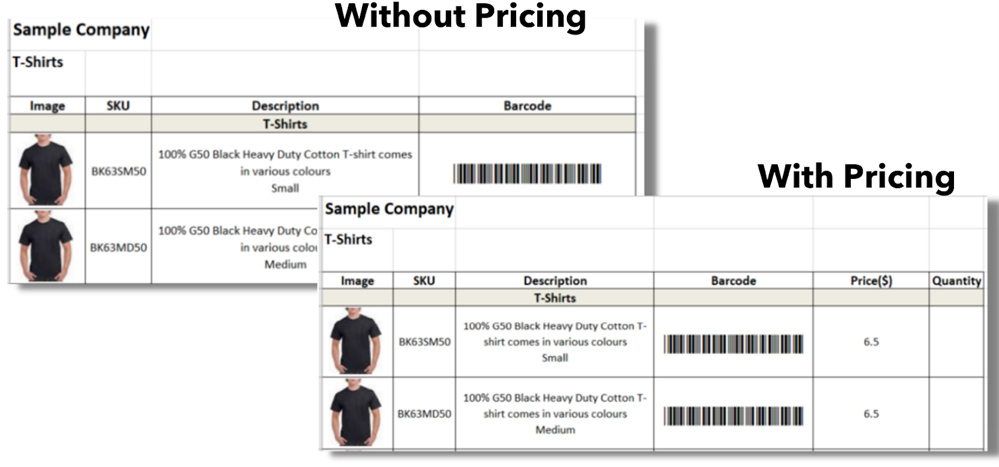16 - barcode download showing with and without pricing