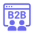 icon of a b2b website portal use 585de6 but no background