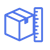 icon of Box with ruler or stacked units