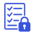 Checklist with lock icon