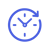 Clock with circular arrow