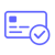 Credit card with checkmark