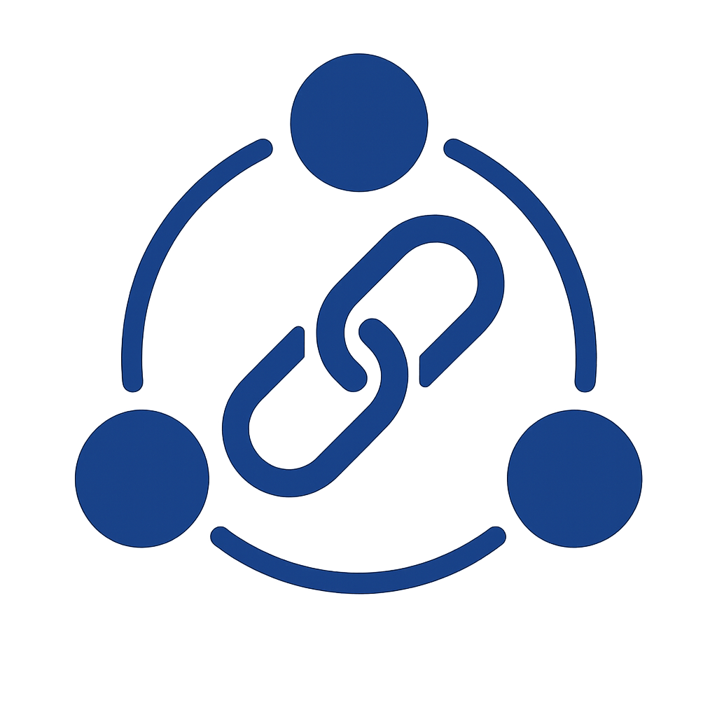 connection integration icon in 2b3278 no background