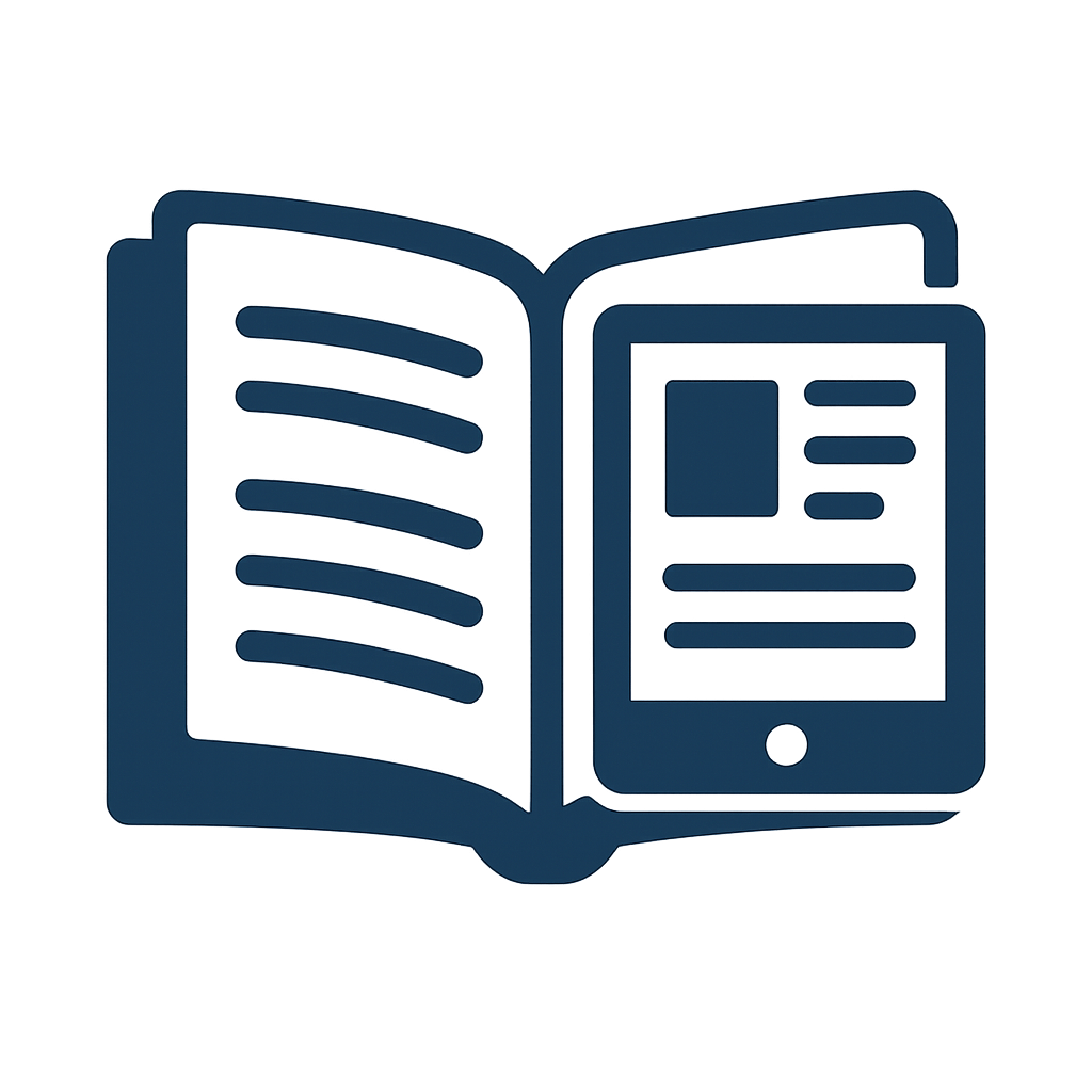 dark blue icon showing a digital catalog no background an dno text-1