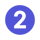 white number 2 on a circle background in 585de6 no background 50