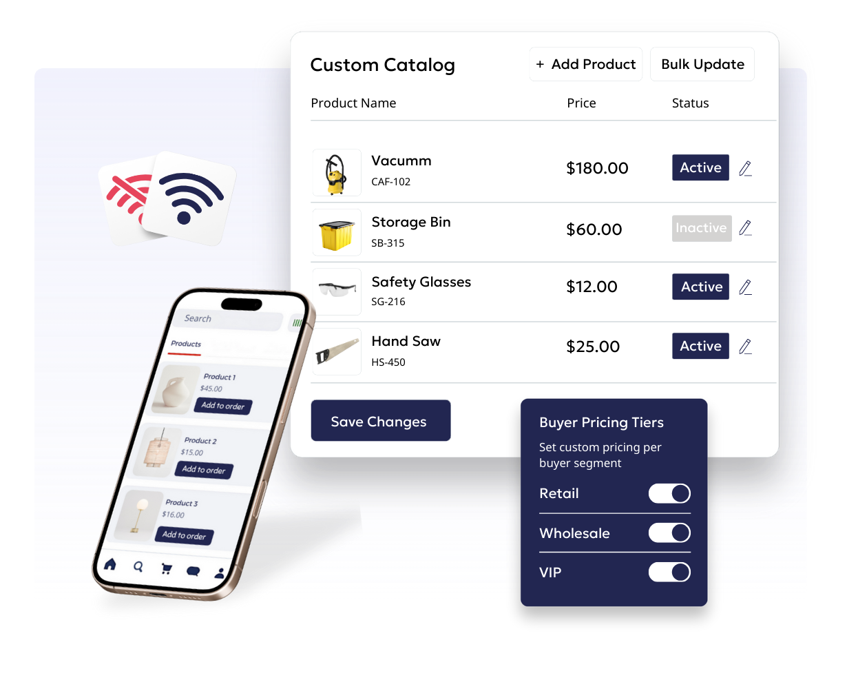 Custom Catalog Management for B2B Wholesale