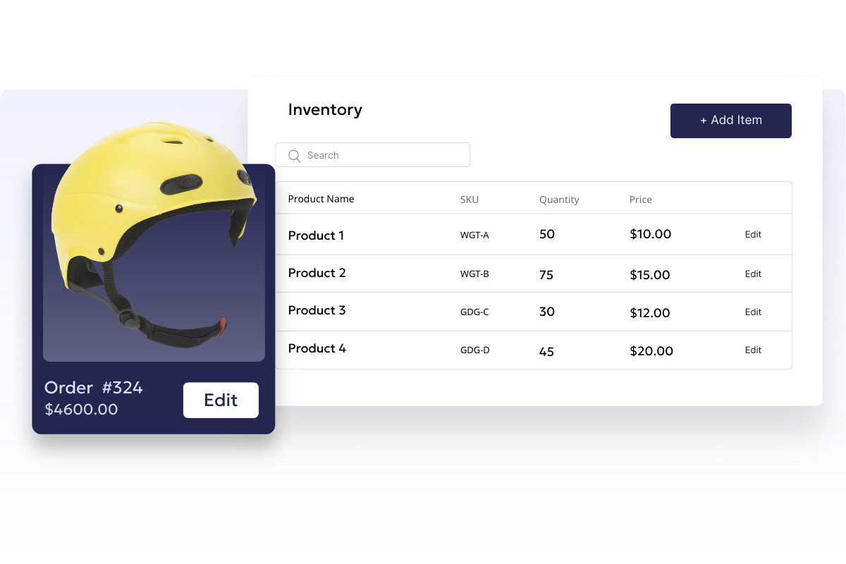 Product inventory being updated in real time using OrderEase, software for wholesale business