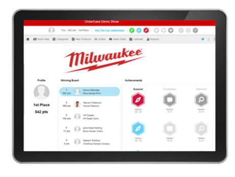 OrderEase gamification dashboard