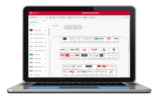OrderEase virtual event floor map
