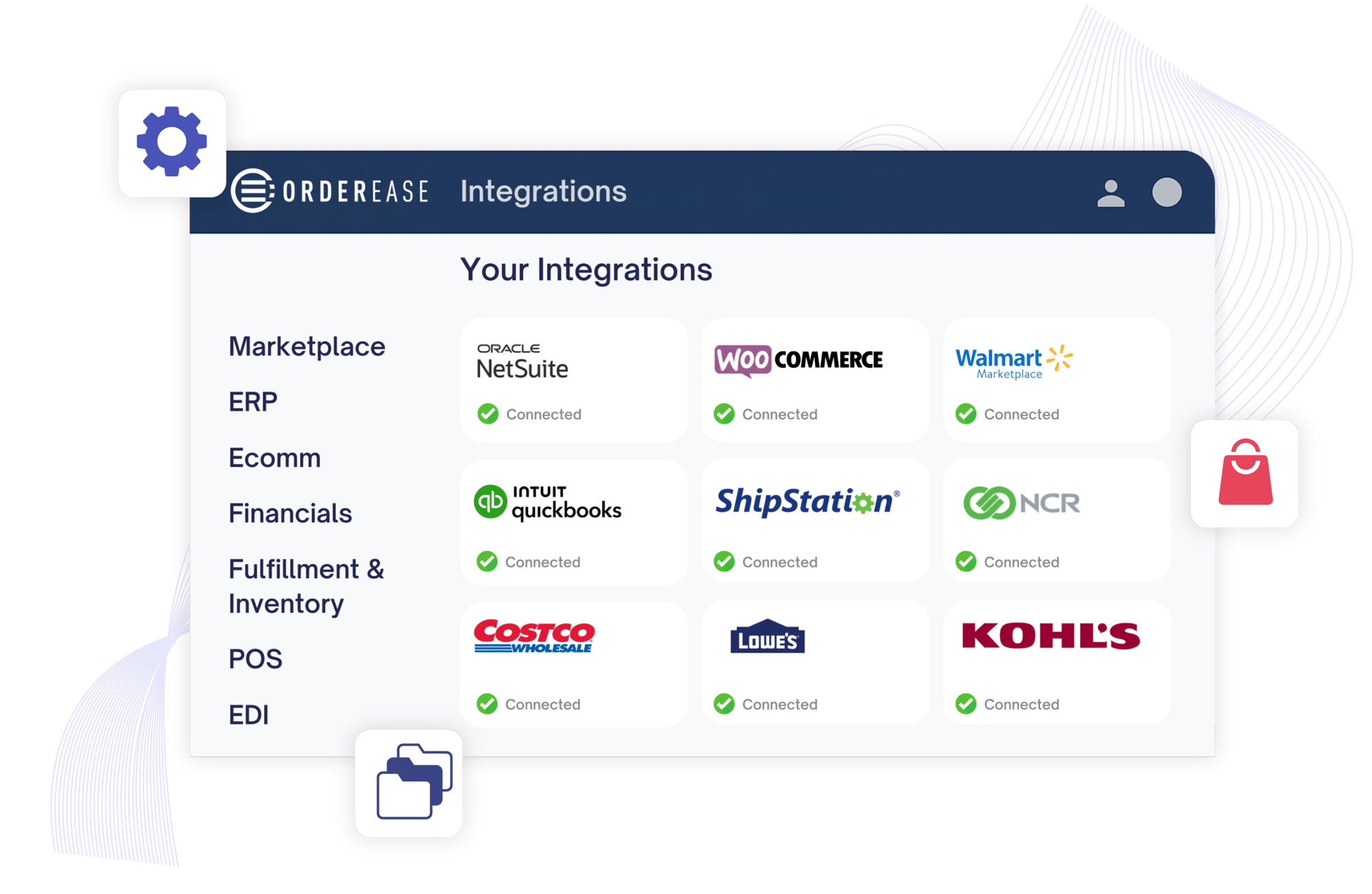 OrderEase dashboard showing flexible order automation software integration