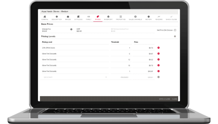 Pricing Functionality for Wholesaler