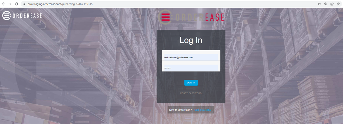 view of the login page with requirement for longer and more complex passwords