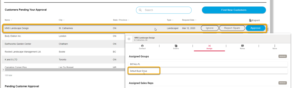 Where you set the default group new customers are added toat is set as the 'default'