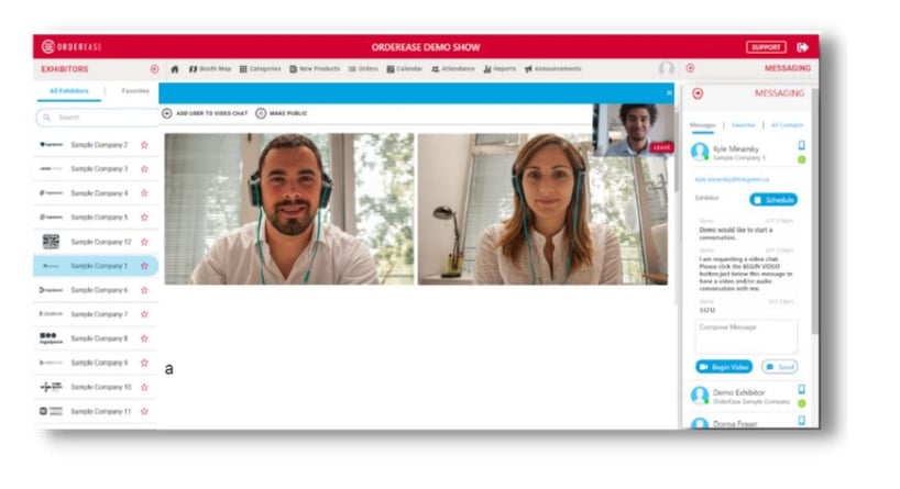 Trade Show - Chat - Video - Meeting Scheduler