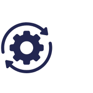Gear icon to signify the order routing that's automated with order processing software