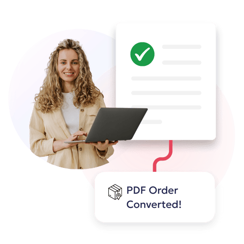 Converting emailed purchase order to sales order with purchase order management software system
