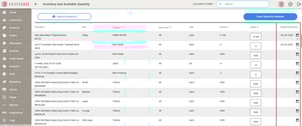 NEW ‘Replenishment Date’ column on Global Inventory Page