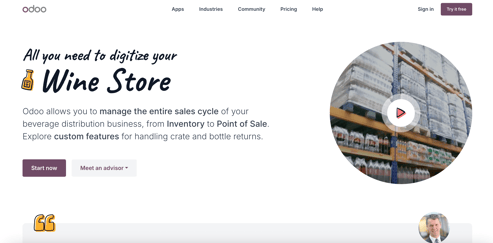 Odoo website - for distributors 
