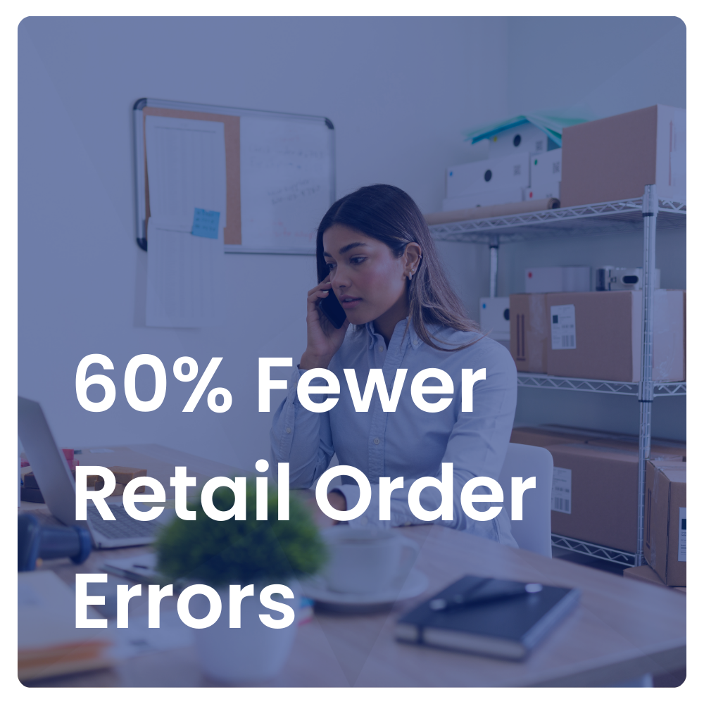 60% Fewer Retail Order Errors 60% Fewer Retail Order Errors