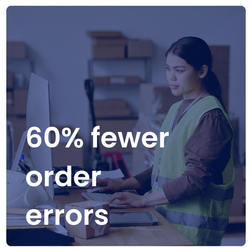 60% fewer order errors