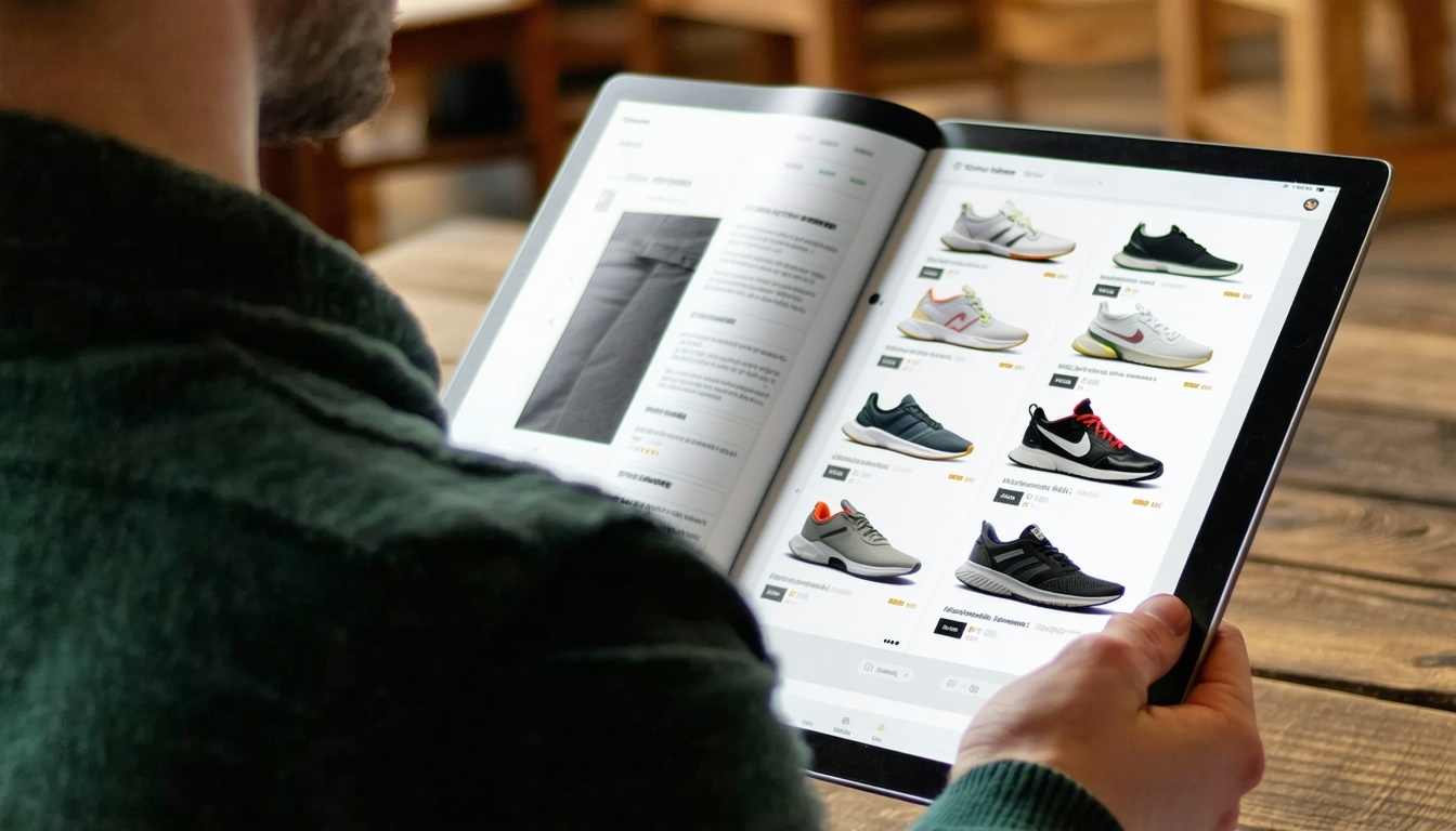 Buyer browsing a digital catalog and placing an order online