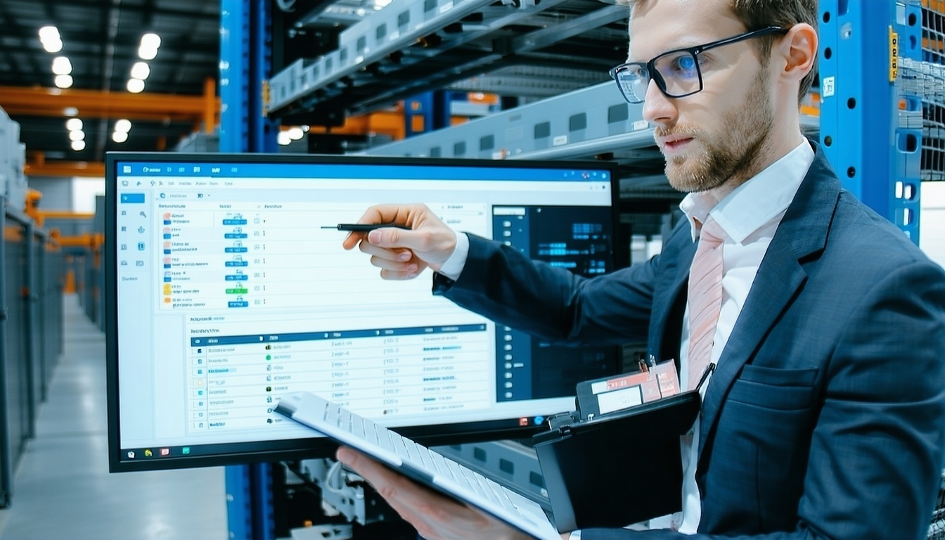 Operations manager reviewing automated order workflows