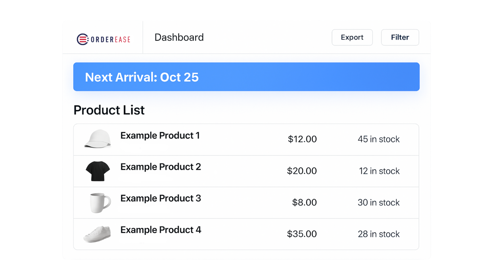 Inventory Intelligence with Replenishment Date Tracking | OrderEase
