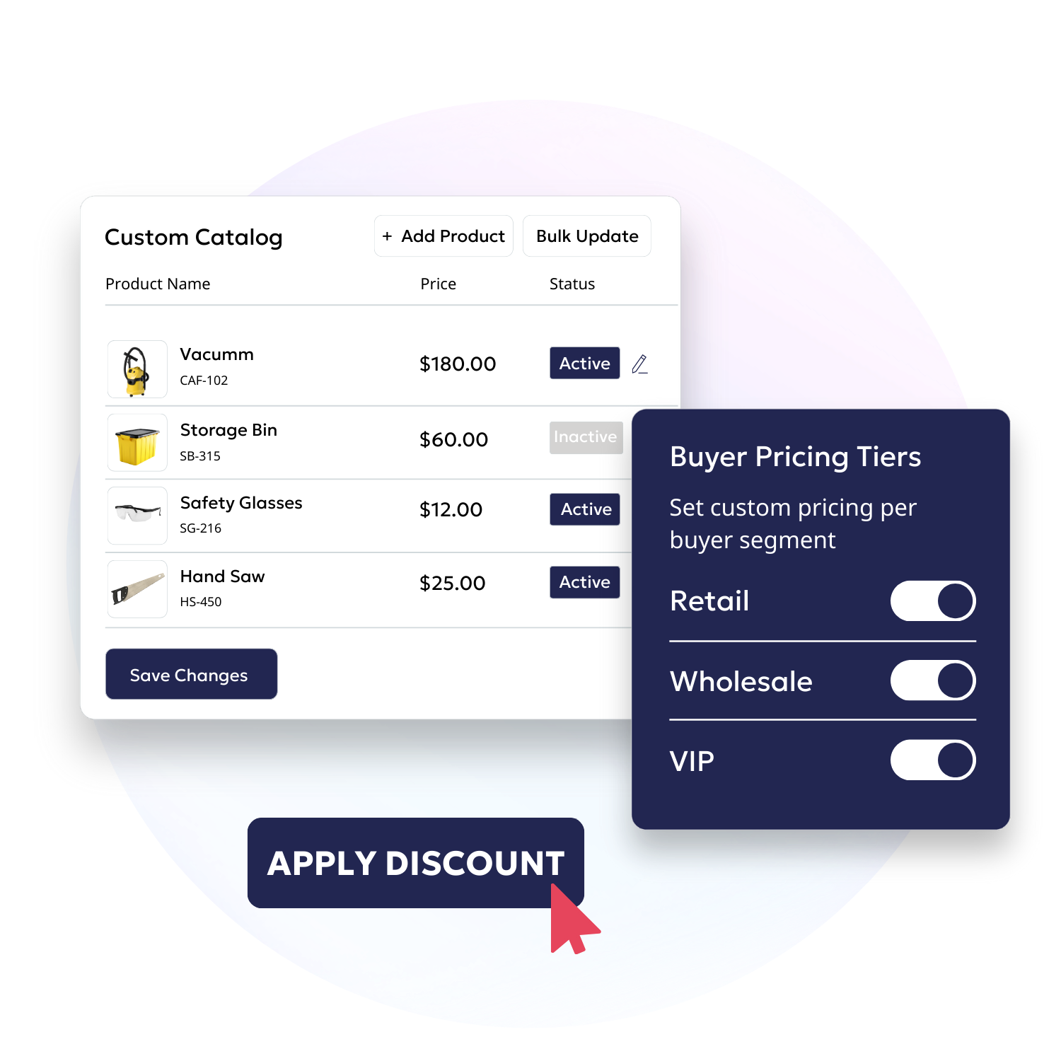 B2B portal software catalogs